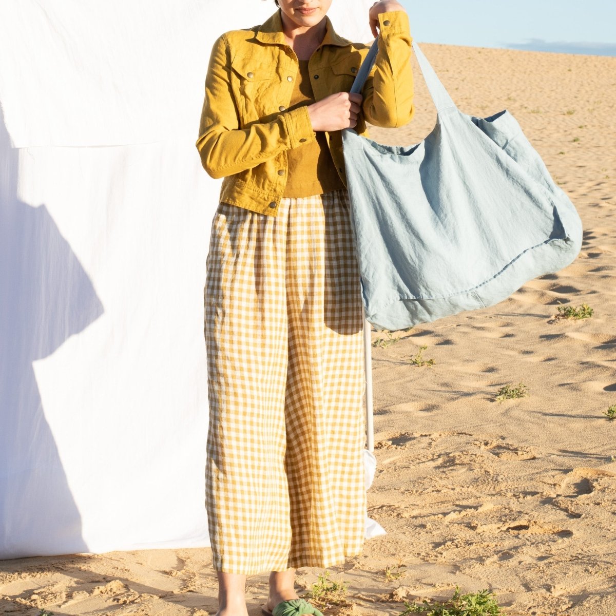 CALICO cropped linen jacket - notPERFECTLINEN EU