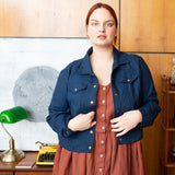 CALICO cropped linen jacket - notPERFECTLINEN EU
