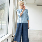 DAVOS fitted linen top - notPERFECTLINEN EU