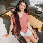 DINAN notch collar linen shirt - notPERFECTLINEN EU