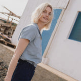 DINAN notch collar linen shirt - notPERFECTLINEN EU