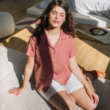 DINAN notch collar linen shirt - notPERFECTLINEN EU