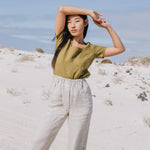 DOOLIN high-waisted linen pants - notPERFECTLINEN EU