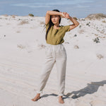 DOOLIN high-waisted linen pants - notPERFECTLINEN EU