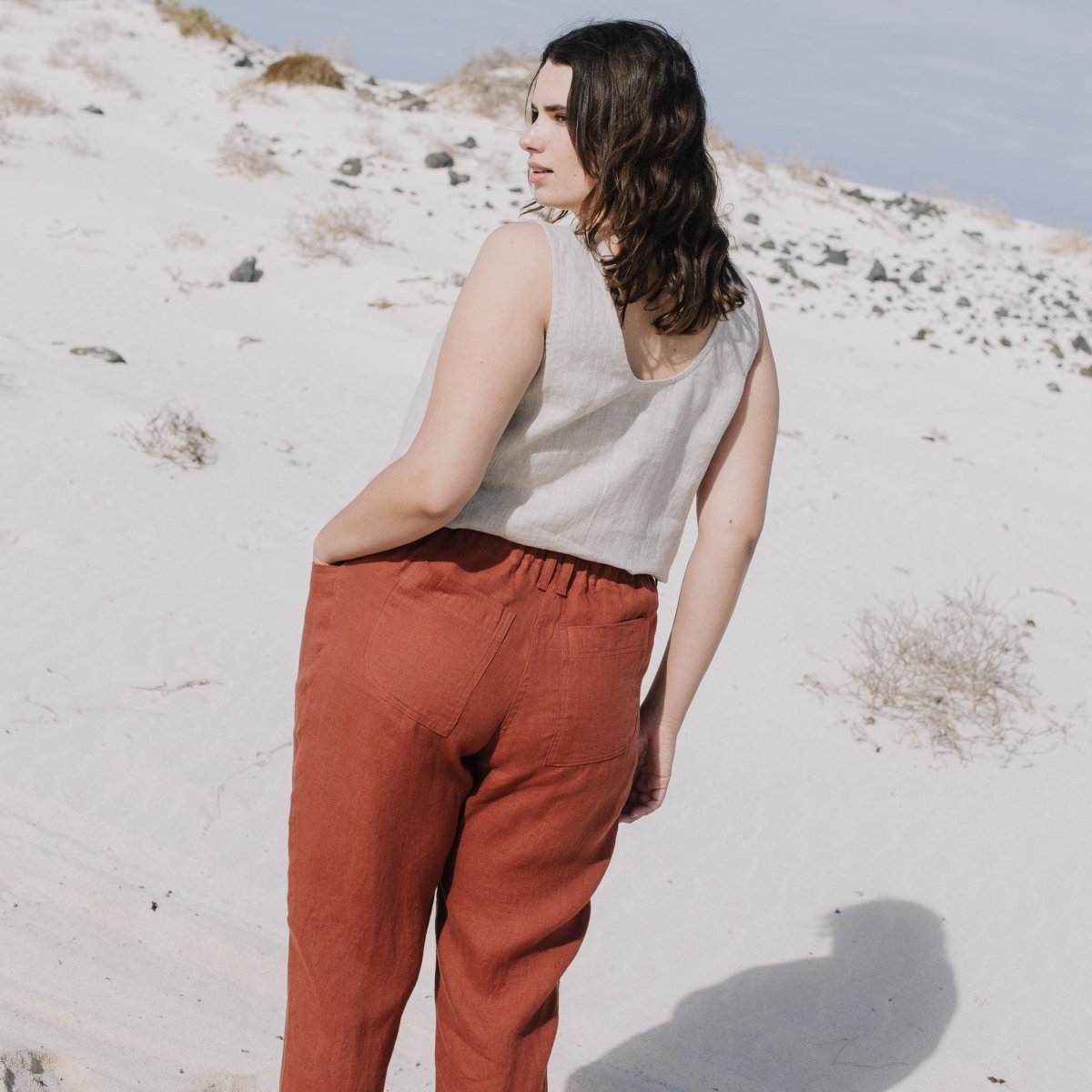 DOOLIN high-waisted linen pants - notPERFECTLINEN EU