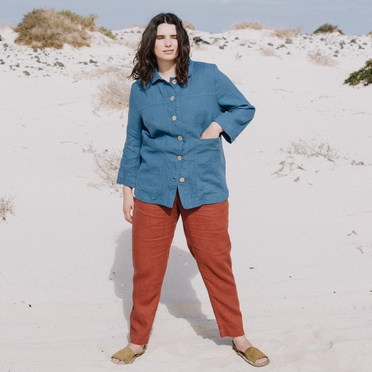 DOOLIN high-waisted linen pants - notPERFECTLINEN EU