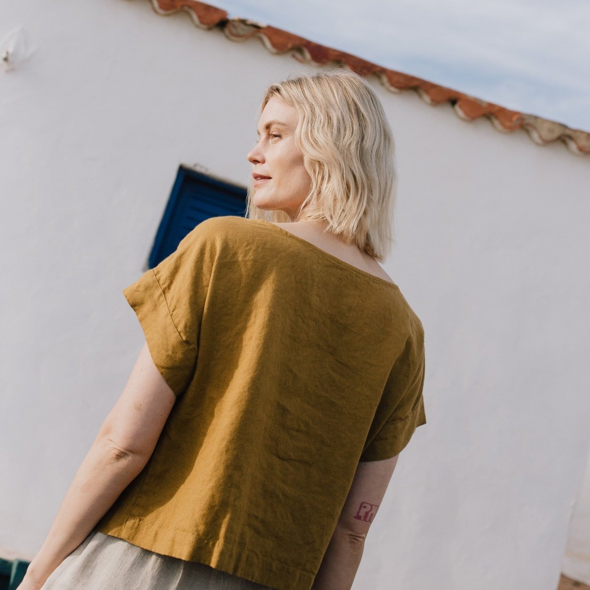 GORDES boxy linen top - notPERFECTLINEN EU