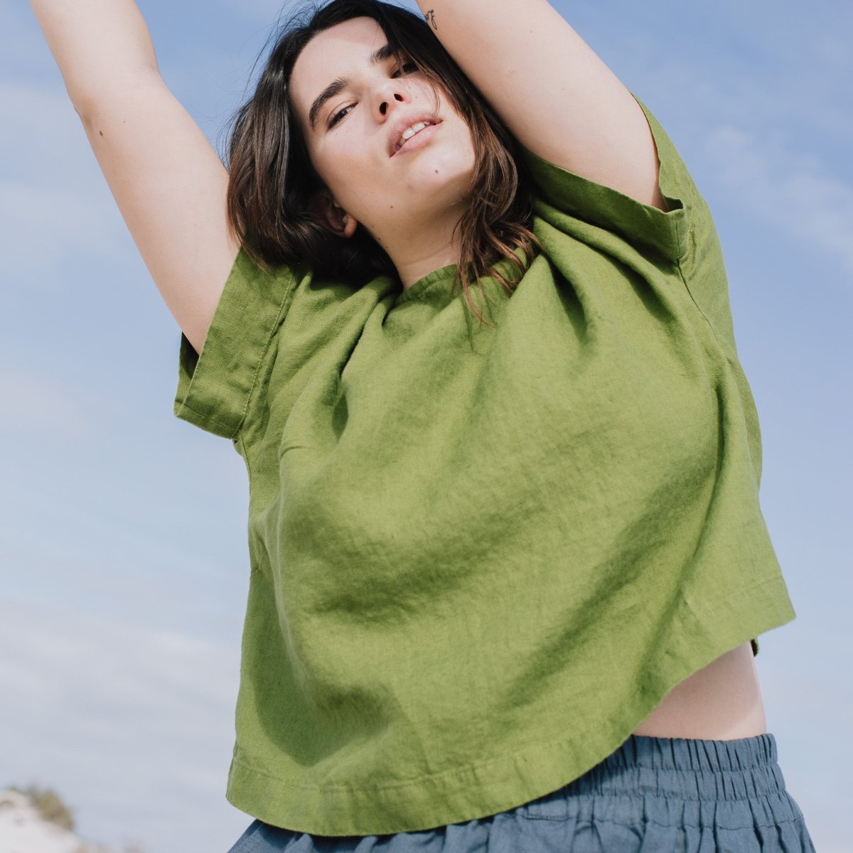 GORDES boxy linen top - notPERFECTLINEN EU