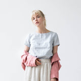 HAMBURG fitted linen top - notPERFECTLINEN EU