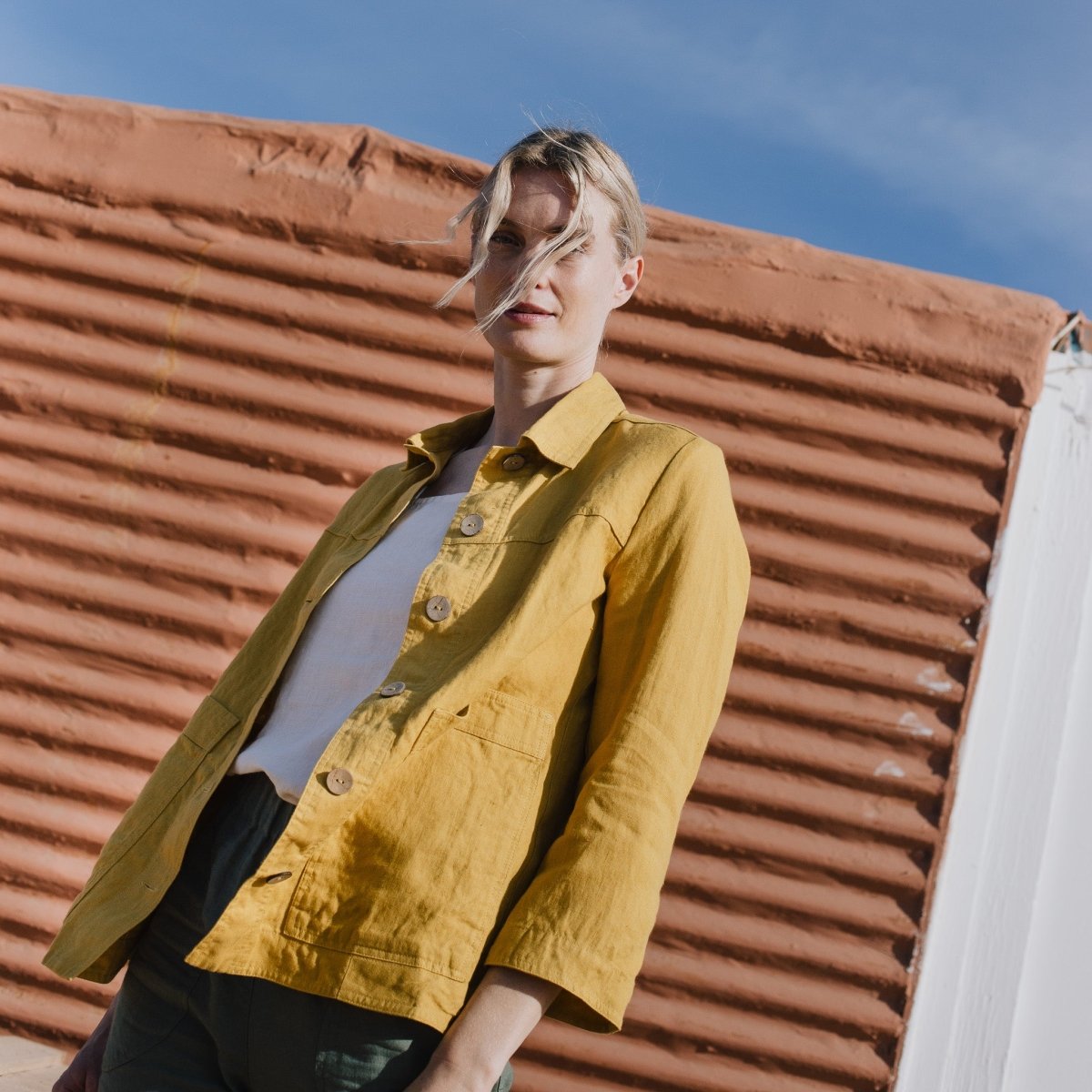 HELSINKI button down linen jacket - notPERFECTLINEN EU