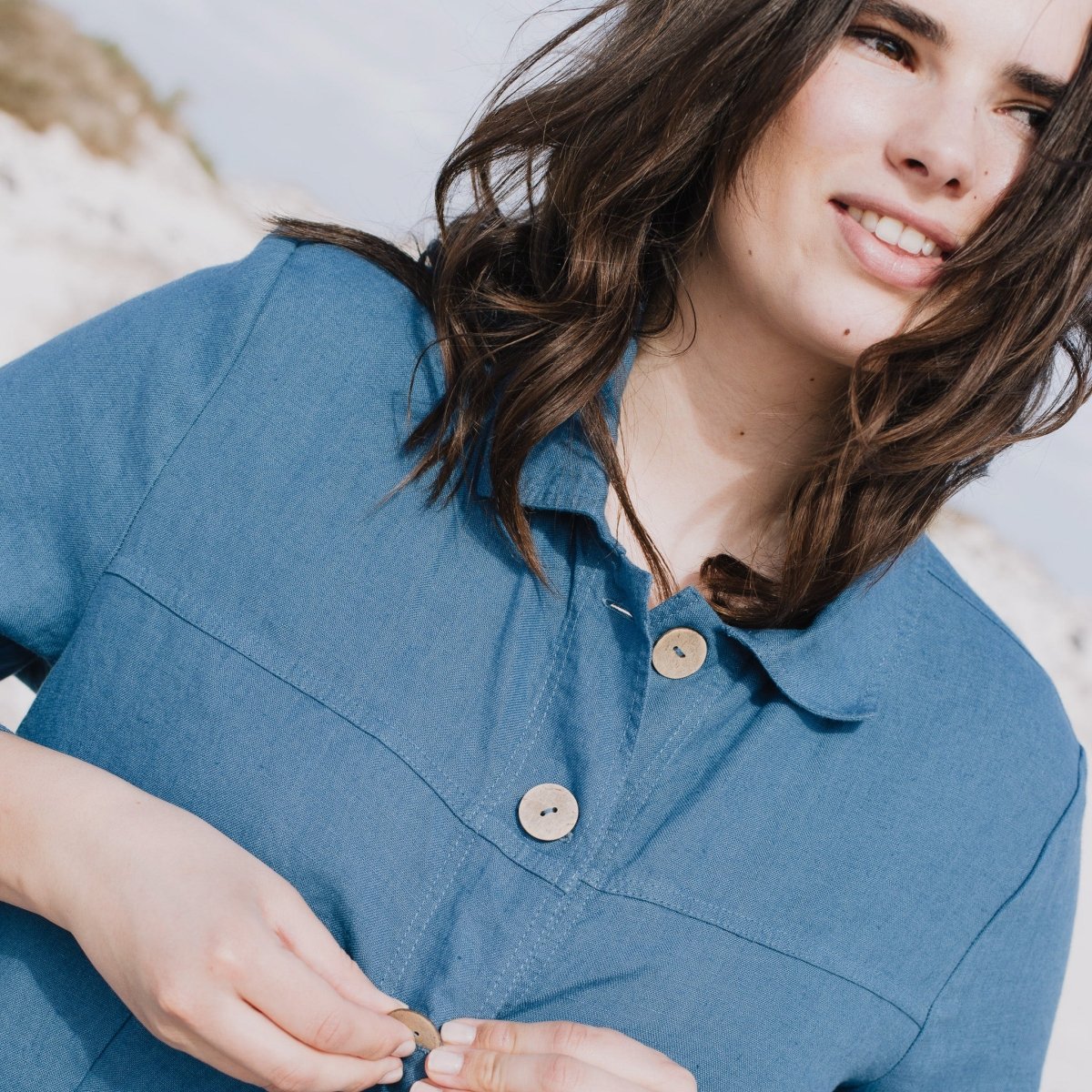 HELSINKI button down linen jacket - notPERFECTLINEN EU