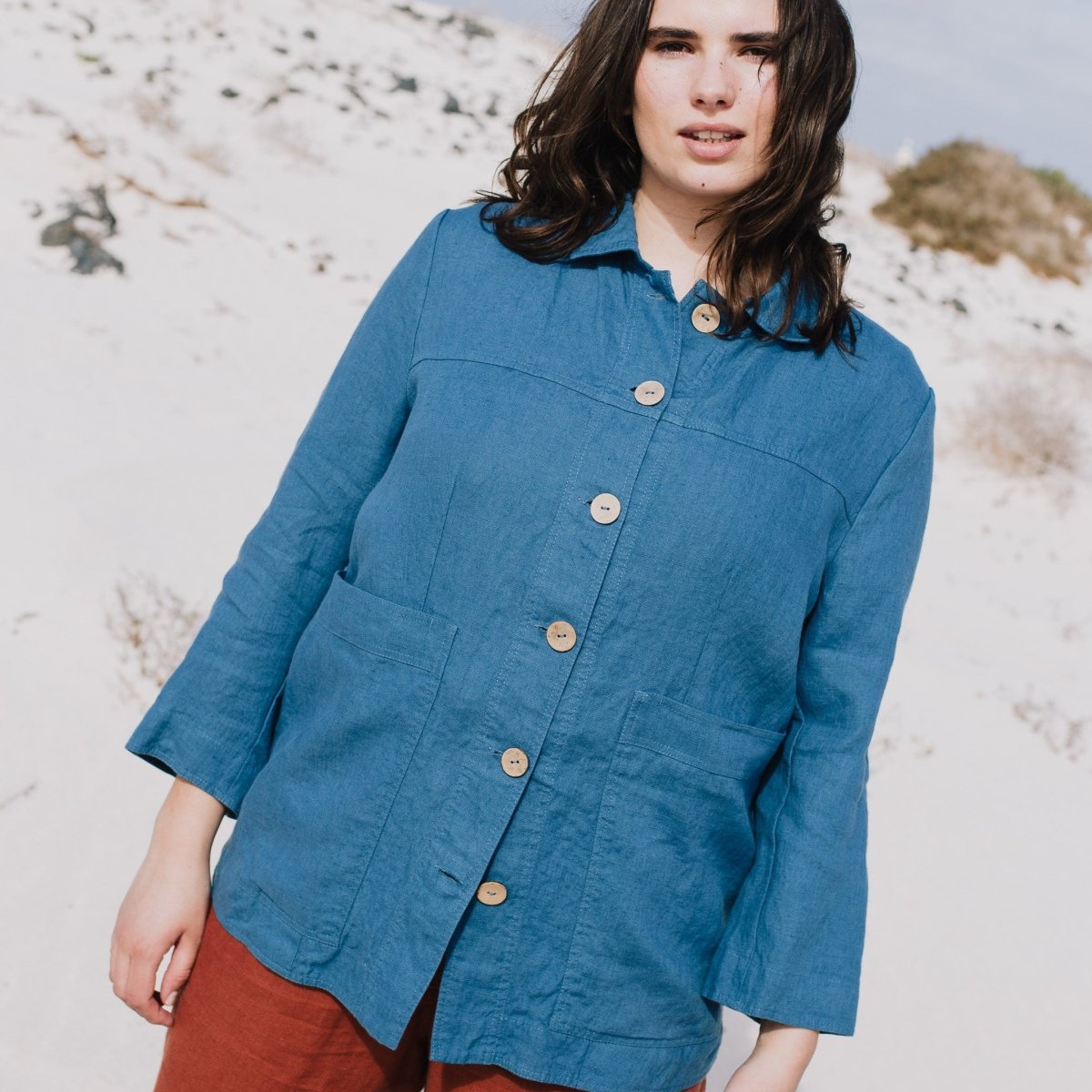 HELSINKI button down linen jacket - notPERFECTLINEN EU