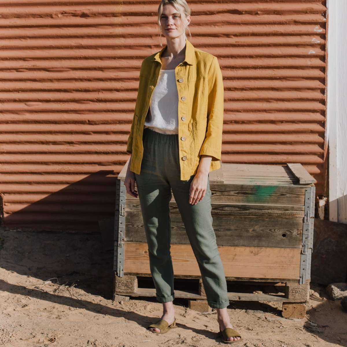 HELSINKI button down linen jacket - notPERFECTLINEN EU