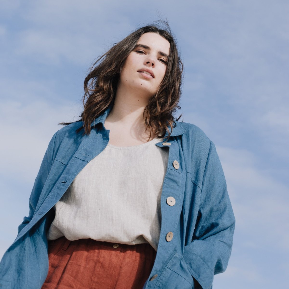 HELSINKI button down linen jacket - notPERFECTLINEN EU