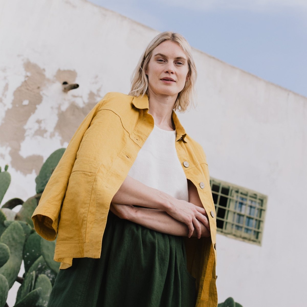 HELSINKI button down linen jacket - notPERFECTLINEN EU