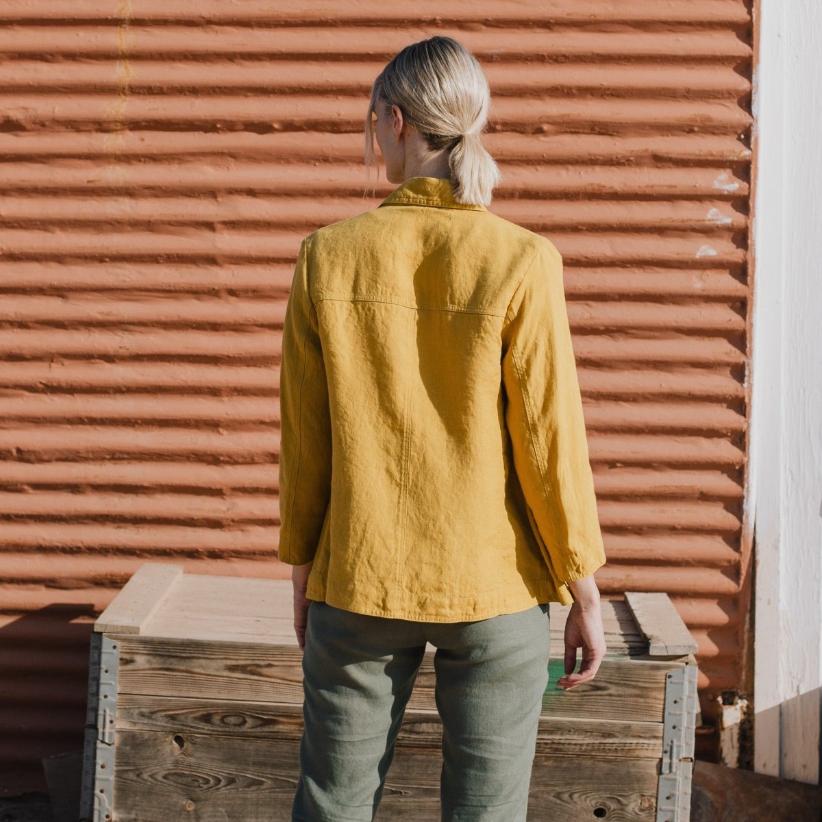 HELSINKI button down linen jacket - notPERFECTLINEN EU