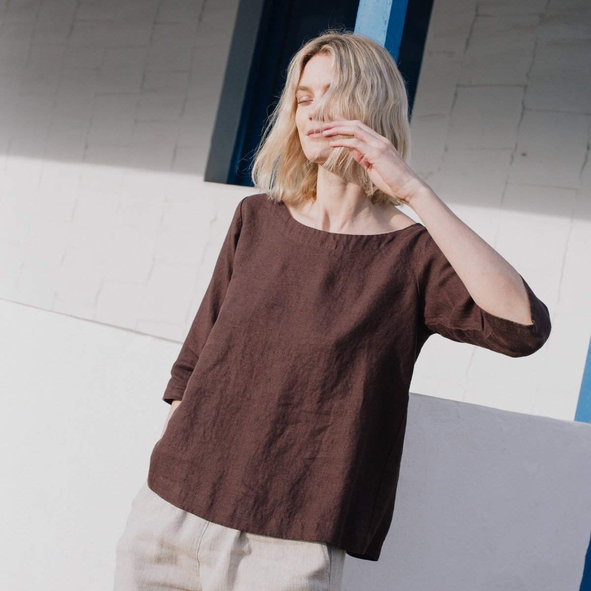 JANUARY loose linen top - notPERFECTLINEN EU