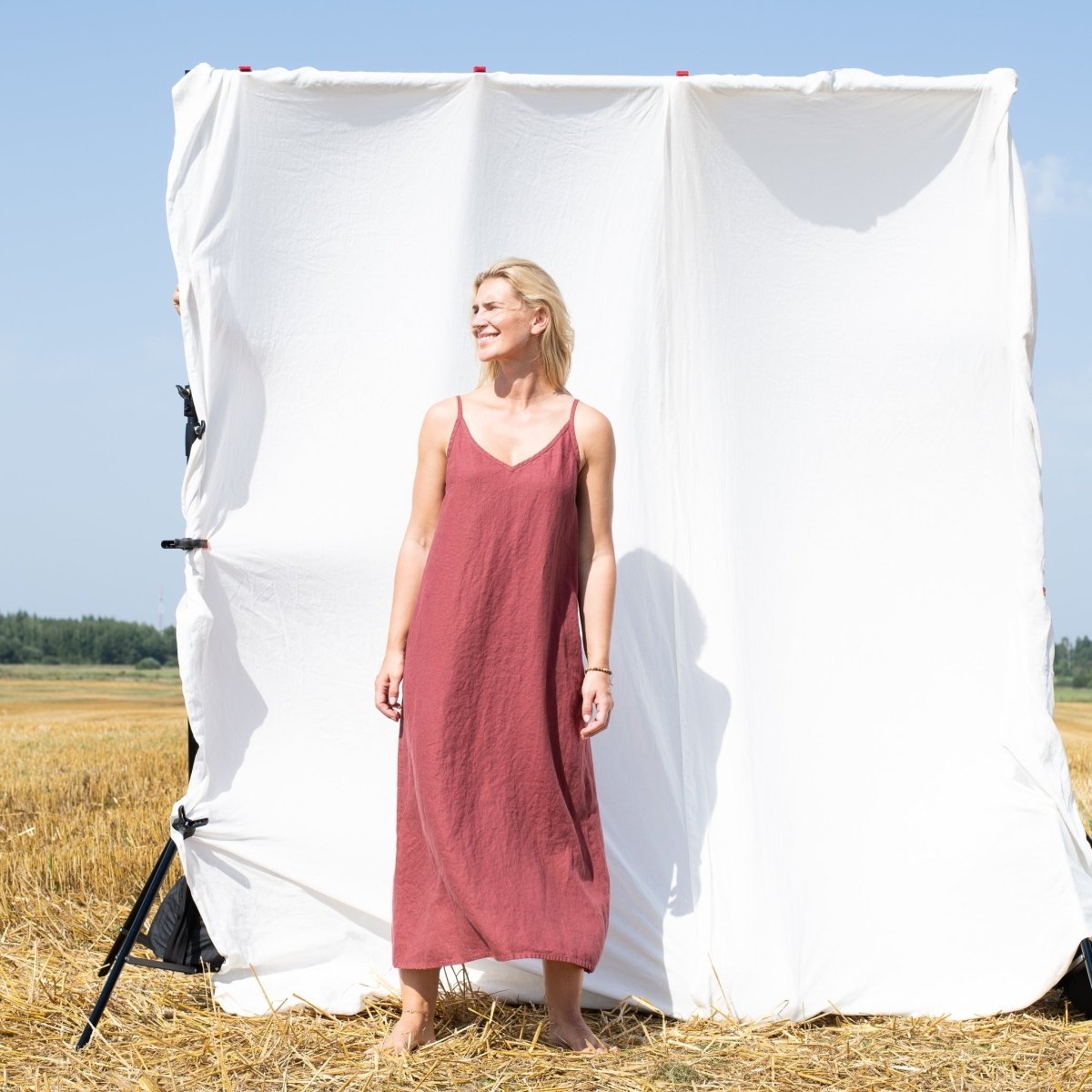 LANGLEY-2 maxi slip linen dress - notPERFECTLINEN EU