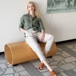 LILLE collar linen shirt with 3/4 sleeves - notPERFECTLINEN EU