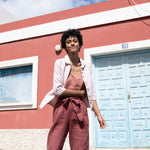 LILLE collar linen shirt with 3/4 sleeves - notPERFECTLINEN EU