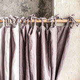 Linen CURTAIN in Caffe mocha-purple / 1 PANEL - notPERFECTLINEN EU