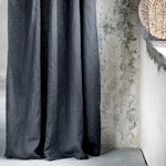 Linen CURTAIN in Charcoal / 1 PANEL - notPERFECTLINEN EU