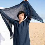 Linen Scarf in Admiral Blue - notPERFECTLINEN EU