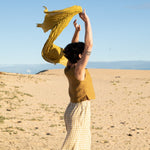 Linen Scarf in Greenish Mustard - notPERFECTLINEN EU