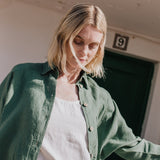 LIVORNO-2 oversized linen collar shirt - notPERFECTLINEN EU