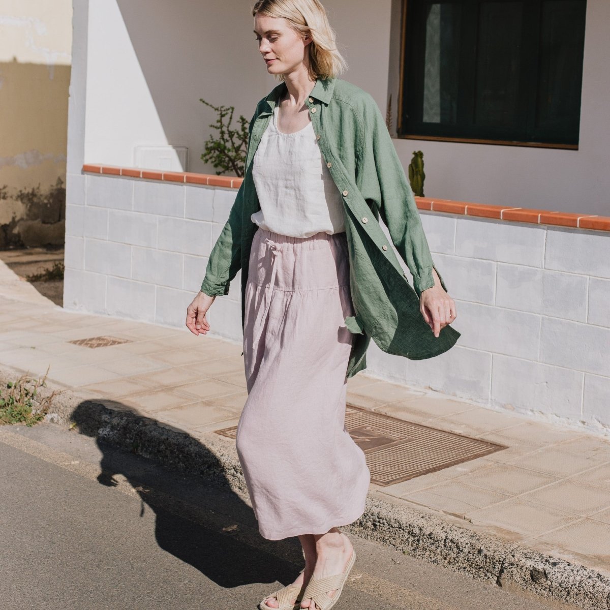 LIVORNO-2 oversized linen collar shirt - notPERFECTLINEN EU