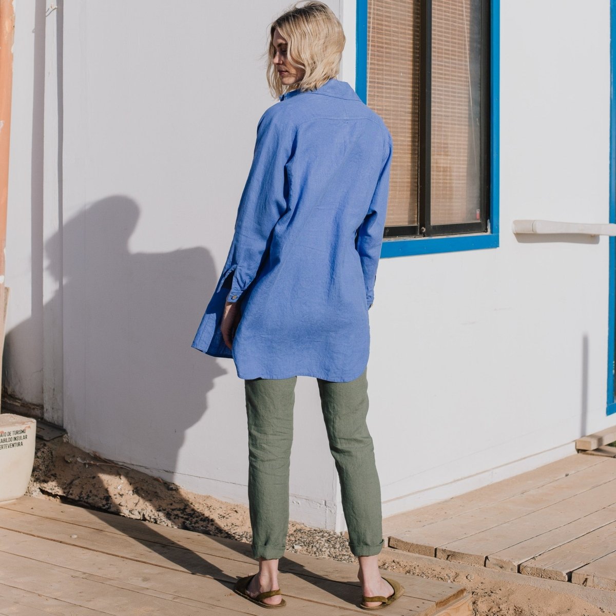 LIVORNO-2 oversized linen collar shirt - notPERFECTLINEN EU