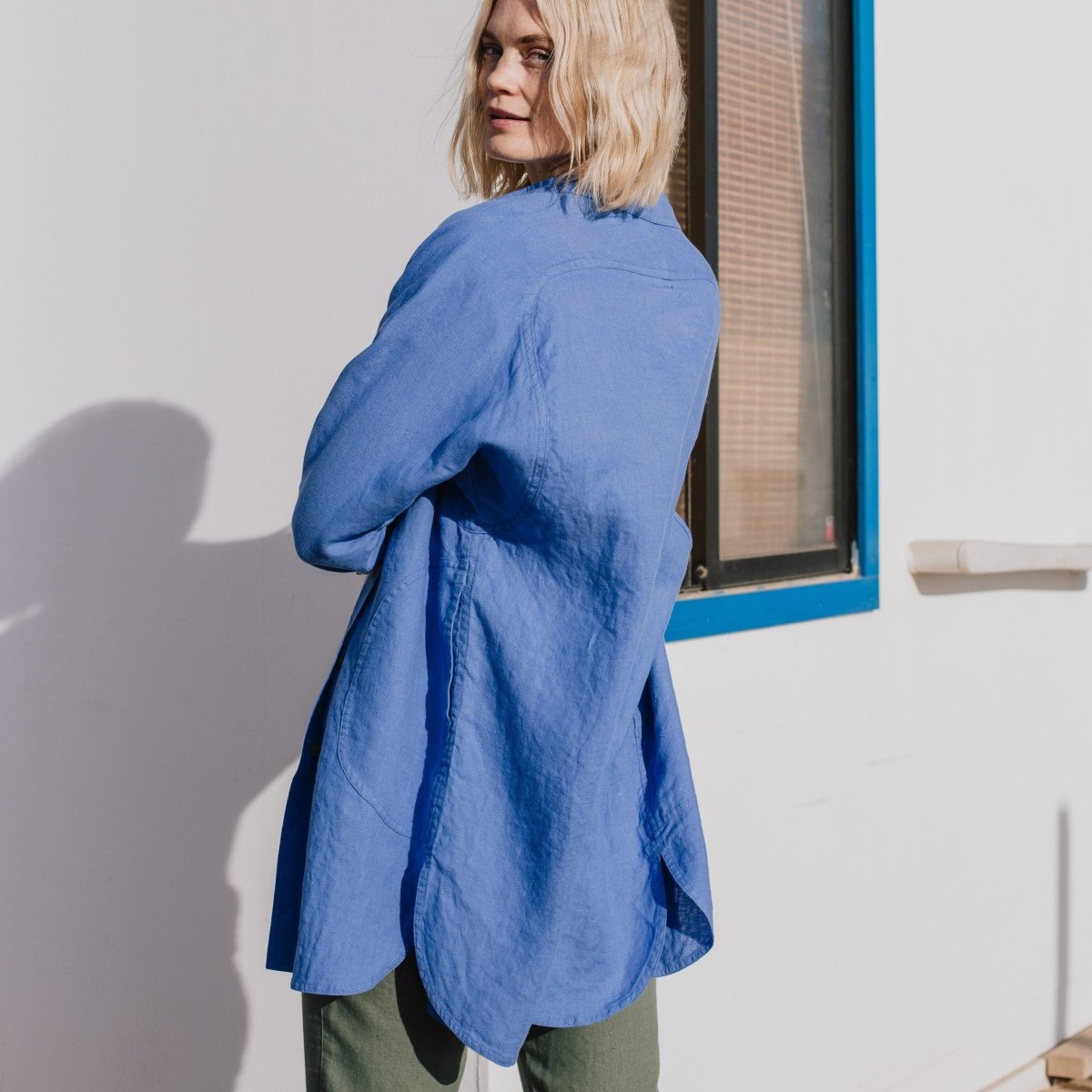 LIVORNO-2 oversized linen collar shirt - notPERFECTLINEN EU