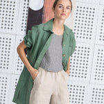 LIVORNO-2 oversized linen collar shirt - notPERFECTLINEN EU