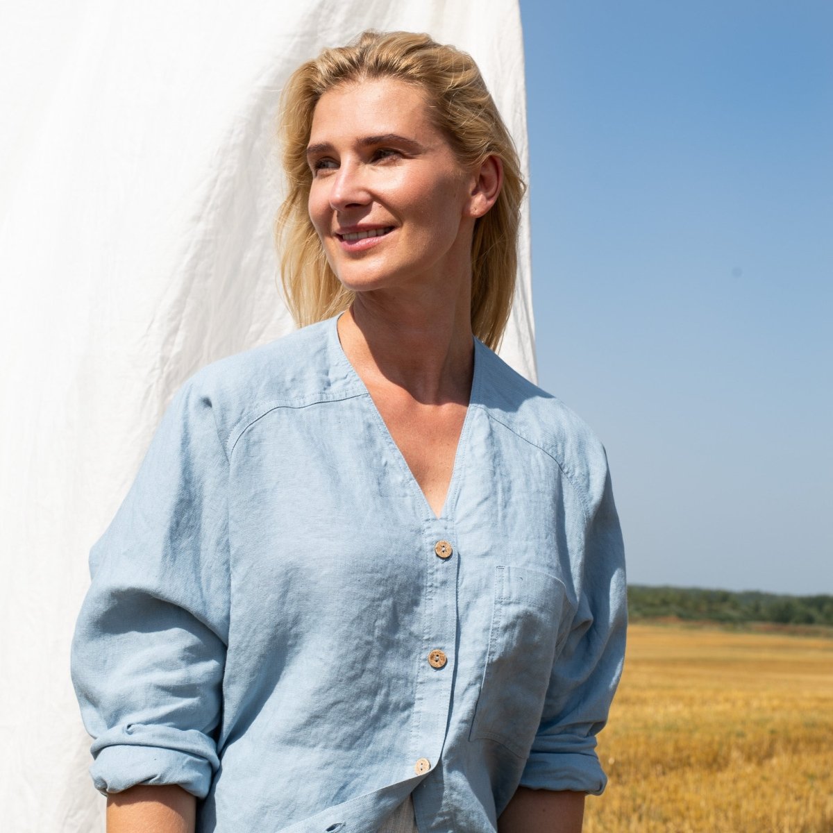 LIVORNO oversized linen shirt - notPERFECTLINEN EU