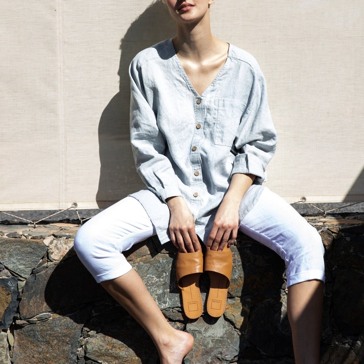 LIVORNO oversized linen shirt - notPERFECTLINEN EU