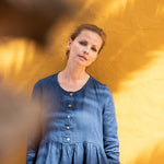 Long sleeve Maxi MAMA linen dress - notPERFECTLINEN EU