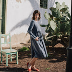 Long sleeve Maxi MAMA linen dress - notPERFECTLINEN EU
