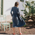 Long sleeve Maxi MAMA linen dress - notPERFECTLINEN EU