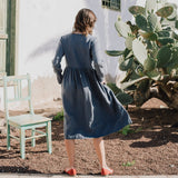 Long sleeve Maxi MAMA linen dress - notPERFECTLINEN EU