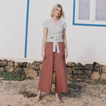 MADRID cropped linen wrap top - notPERFECTLINEN EU