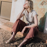 MADRID cropped linen wrap top - notPERFECTLINEN EU