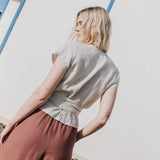 MADRID cropped linen wrap top - notPERFECTLINEN EU