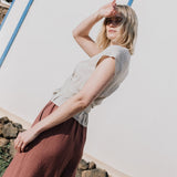 MADRID cropped linen wrap top - notPERFECTLINEN EU