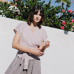 MADRID cropped linen wrap top - notPERFECTLINEN EU