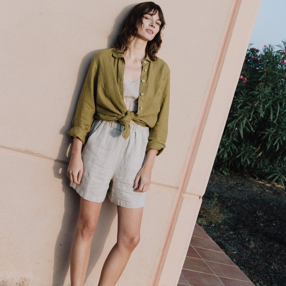 MAIN casual linen shorts - notPERFECTLINEN EU