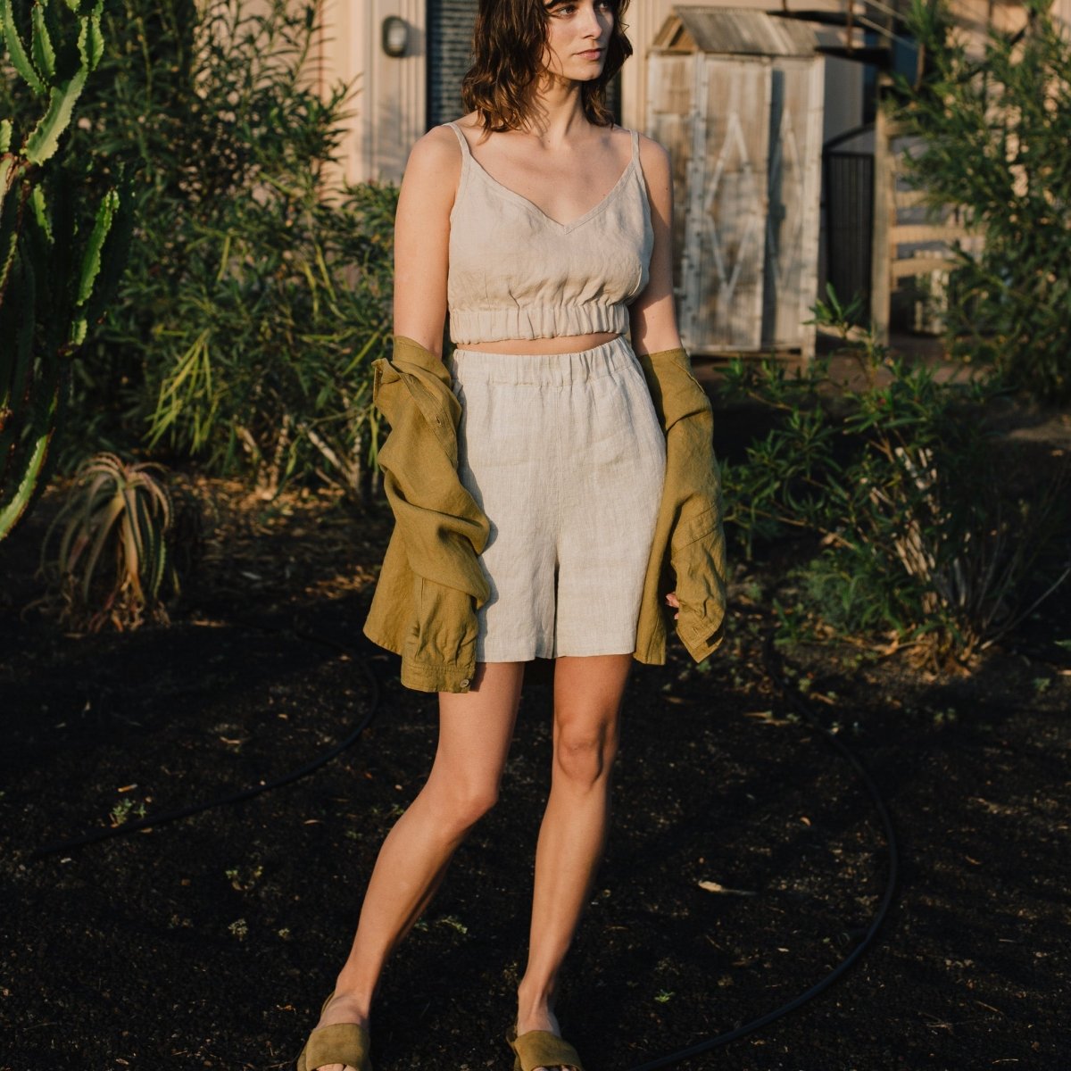 MAIN casual linen shorts - notPERFECTLINEN EU