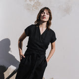 MARGARET wrap linen jumpsuit - notPERFECTLINEN EU