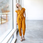 MARGARET wrap linen jumpsuit - notPERFECTLINEN EU