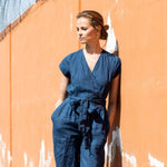 MARGARET wrap linen jumpsuit - notPERFECTLINEN EU