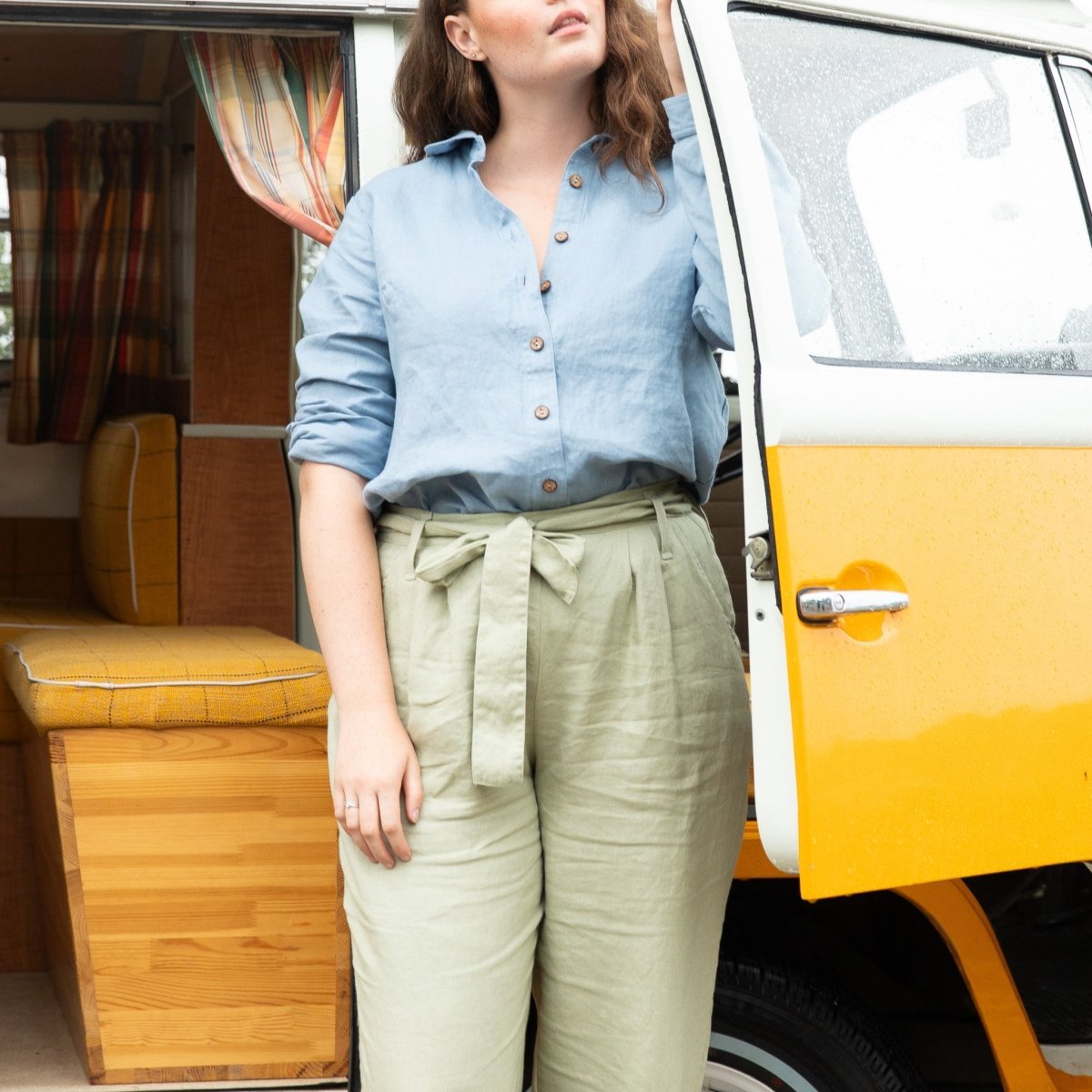 MARLE long sleeve collar linen shirt - notPERFECTLINEN EU